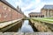 Straight moat between Alden Biesen castle and outer courtyard