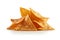 Straight Nacho Chips Standing at Bottom Center View Isolated on Transparent Background, AI