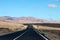 Straight road on Fuerteventura.