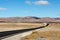 Straight road on Fuerteventura.