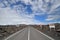 Straight road through the volcanic field.