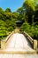 Straight Stone Bridge Over Pond Chionin Temple