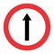 Straight traffic sign