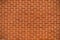 Straight on view orange brick background, creative urban pattern copy space