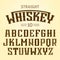 Straight whiskey label font with sample design