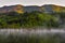 Strains reflection. Lake Cuejdel. Piatra Neamt. Romania