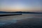 The Strait of Messina at sunset