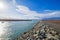 Strait to the bridge Jokulsarlon glacial lagoon