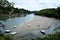 Stranded boats at the beautiful natural river Leguer near Lannion in Brittany France