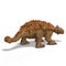 Strange dinosaur Ankylosaurus With Clipping Path