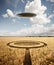 Strange Encounter - A UFO leaves Crop Circles In A Field