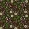 Strange flowers pa seamless pattern