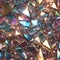 Strange metal and glass fragments shimmering pastel background seq 1 of 27