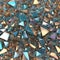 Strange metal and glass fragments shimmering pastel background seq 14 of 27