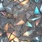 Strange metal and glass fragments shimmering pastel background seq 2 of 27