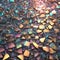 Strange metal and glass fragments shimmering pastel background seq 3 of 27