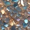Strange metal and glass fragments shimmering pastel background seq 6 of 27