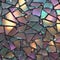 Strange metal and glass fragments shimmering pastel background seq 7 of 27
