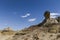 The strange rocky desert scenery of the Bisti badland wilderness Area .