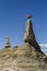 The strange rocky desert scenery of the Bisti badland wilderness Area .