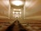 Strange scary spooky Hotel hallway long perspective corridor