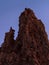 Strange tufa towers of Mono Lake in the dark