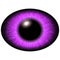 Strange un-human eye with shin pupil