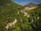 Strange unique rock formations in Pyrimidi zone near Lake Iseo, Lombardy, Italy