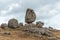 Strangely shaped rocks in the chaos of Nimes le Vieux in the Cevennes National Park