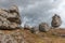 Strangely shaped rocks in the chaos of Nimes le Vieux in the Cevennes National Park