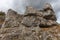 Strangely shaped rocks in the chaos of Nimes le Vieux in the Cevennes National Park