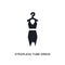 strapless tube dress isolated icon. simple element illustration from woman clothing concept icons. strapless tube dress editable