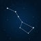 Strar sky with big dipper. Vector illustration. Space.