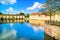 Strasbourg, barrage Vauban and medieval bridge Ponts Couverts. Alsace, France.