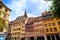 Strasbourg downtown street facades in France