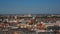 Strasbourg, top view, red roofs of houses, cars