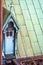 Strasbourgs attic door closed from above gothic cathedral Alsace, France