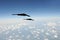 Strategic bombers in flight
