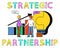 Strategic Partnership Handshake of Partners Vector