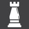 Strategic plan solid icon, business and rook chess