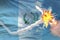 Strategic rocket destroyed in air, Guatemala supersonic missile protection concept - missile defense military industrial 3D