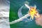 Strategic rocket destroyed in air, Pakistan nuclear warhead protection concept - missile defense military industrial 3D