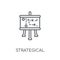 Strategical planning linear icon. Modern outline Strategical pla