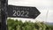 Strategy 2022 written on a wooden sign