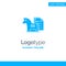 Strategy, Advantage, Business, Chess, Finance, Tactic Blue Solid Logo Template. Place for Tagline