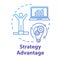 Strategy advantage concept icon. Benefit and win. Building goals. Competitive business planning. Winning challenge