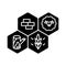 Strategy game black glyph icon