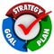 Strategy Goal Plan Three Arrow Diagram Mission Achieve Success
