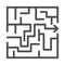 Strategy gray icon, Labyrinth, maze, vector graphics