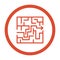 Strategy icon design, Labyrinth, maze, vector graphics